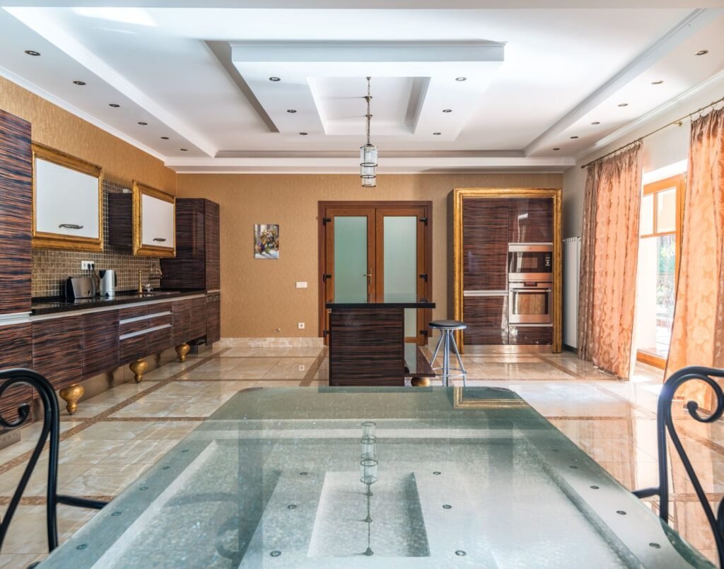 Contemporary wood cabinetry detail in a Lahore home interior