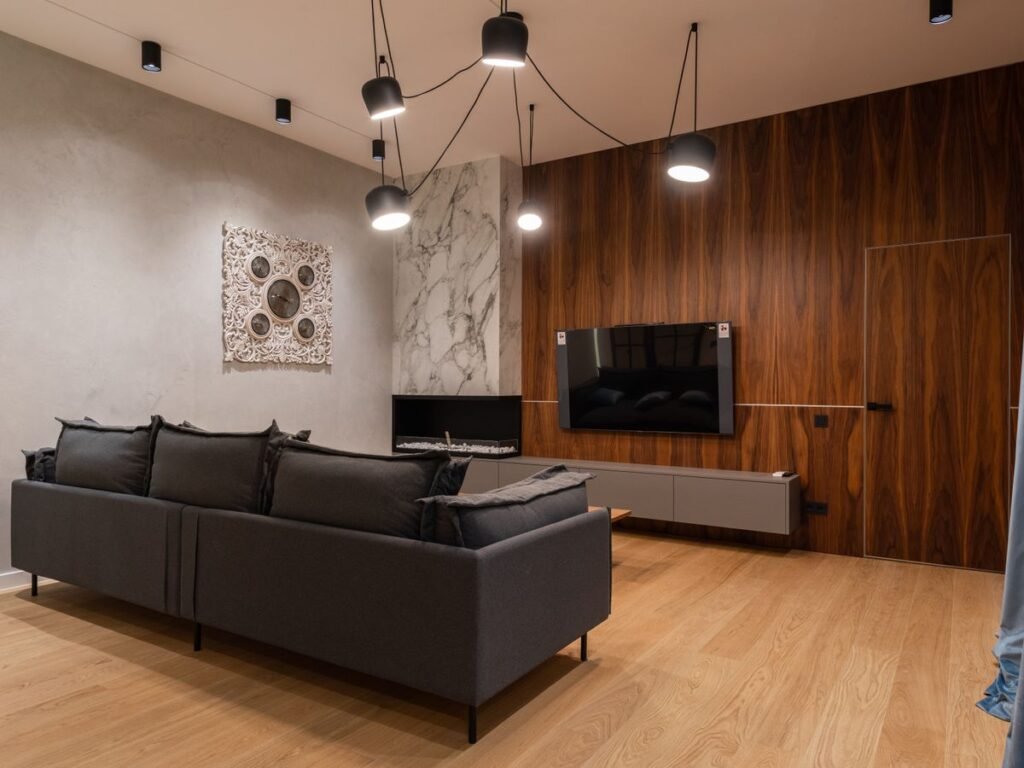 Interior with custom woodwork and soft natural light