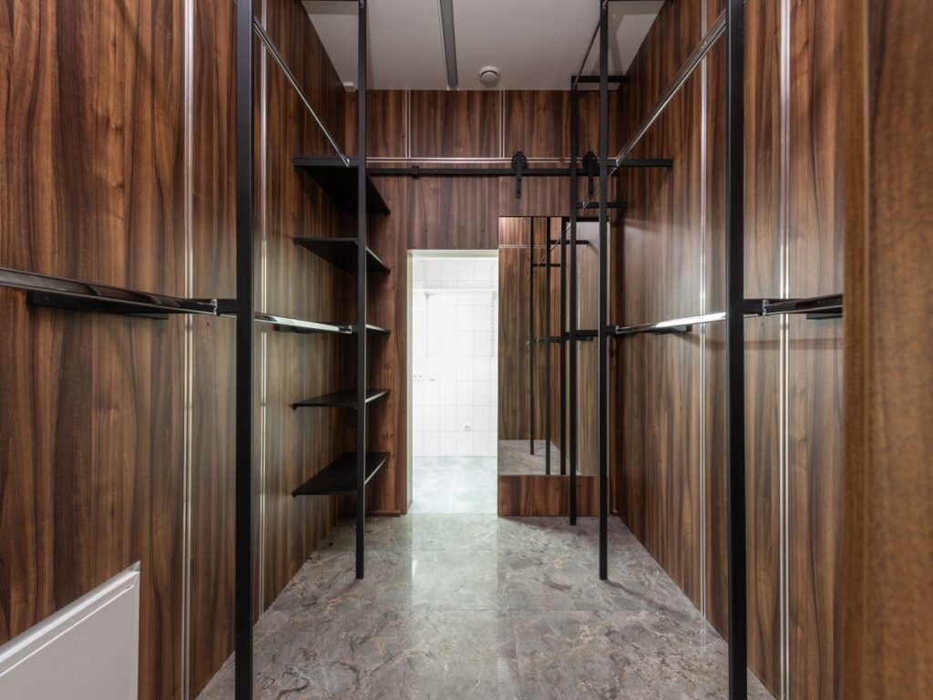 Custom wardrobe with refined interior detailing